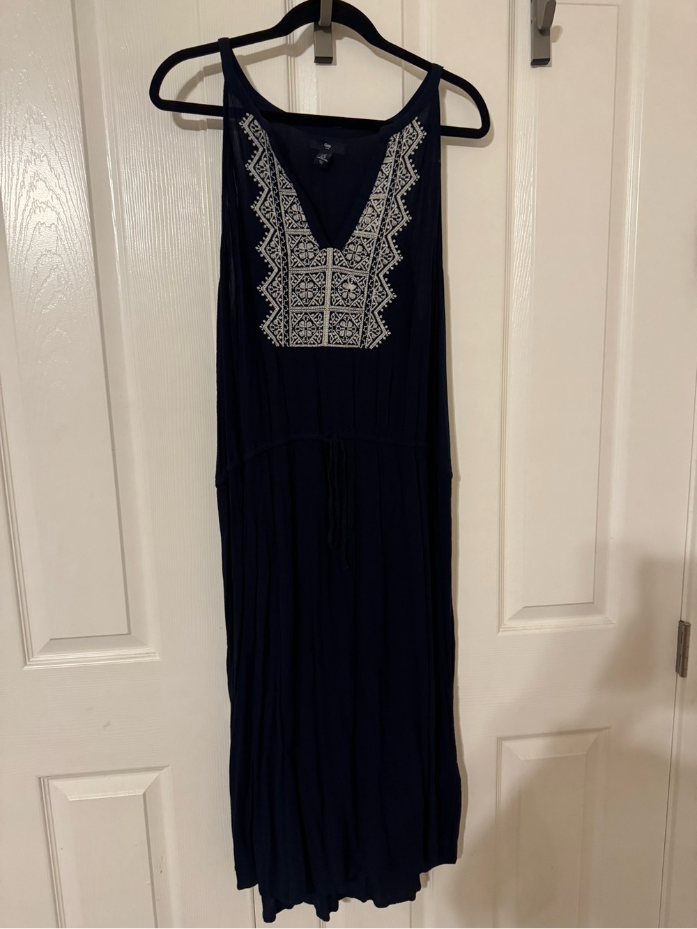 Gap Navy Embroidered V-Neck dress